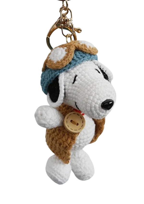Llavero Snoopy Aviador Hecho a Mano