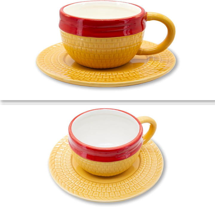 taza luffy gorro sombrero de paja ceramica