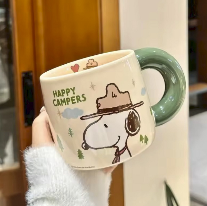 taza tazon snoopy campista 