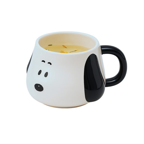 Taza Tazon Snoopy de 500ml blanca con orejas 3d
