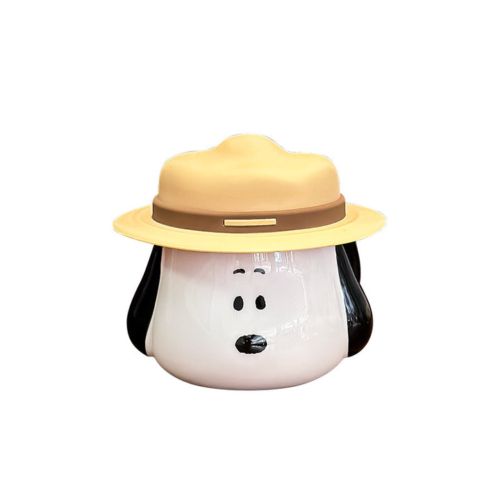 Taza Tazon Snoopy de 500ml blanca con orejas 3d